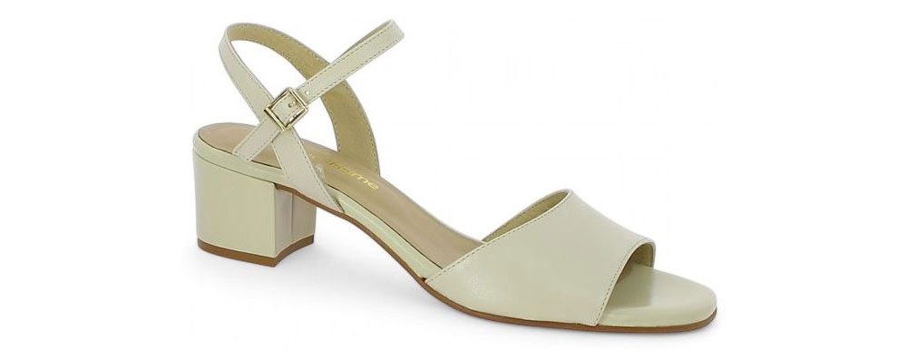 Sandales femme grande pointure blanc cassé